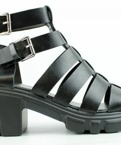 YOKI Nova Women's Caged Double Buckle Chunky Platform Sandals
