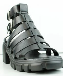 YOKI Nova Women's Caged Double Buckle Chunky Platform Sandals