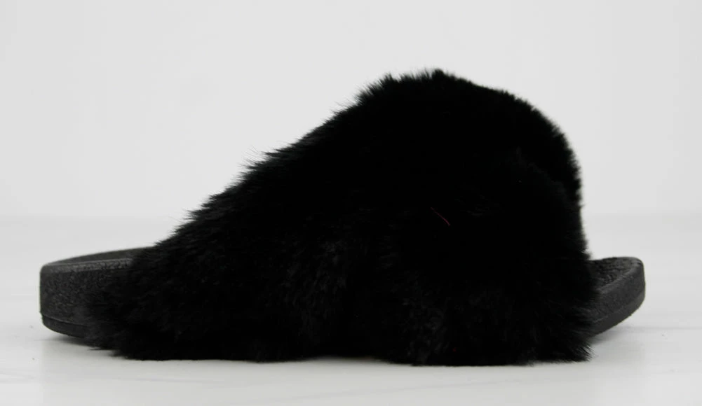 Top Moda Girl's Oasis 1K Little Girls Criss Cross Band Ultra Furry Slides 2 Top Moda Girl's Oasis 1K Little Girls Criss Cross Band Ultra Furry Slides