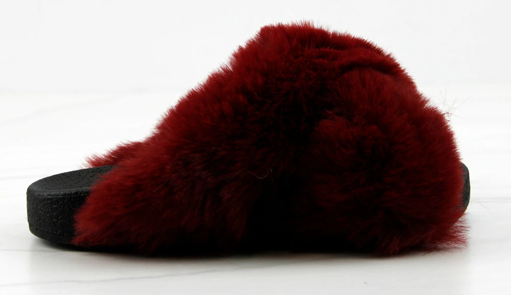 Top Moda Girl's Oasis 1K Little Girls Criss Cross Band Ultra Furry Slides 8 Top Moda Girl's Oasis 1K Little Girls Criss Cross Band Ultra Furry Slides