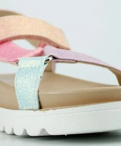 Lucky Top Odie 77K Little Girl's Strappy Comfort Flat Sandals Girl's Sandals