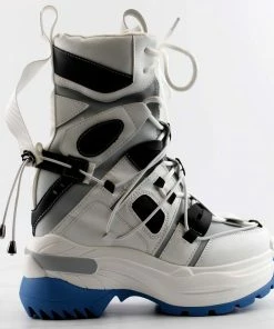 Anthony Wang Women's Oval 06 Womens Mid Calf Multi Tone Platform Lace Up Sneakers