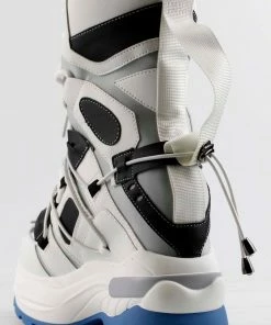 Anthony Wang Women's Oval 06 Womens Mid Calf Multi Tone Platform Lace Up Sneakers