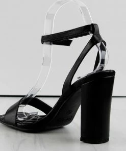 Top Guy Women's Pita 48 Womens Squared Open Toe Block Heel Sandals