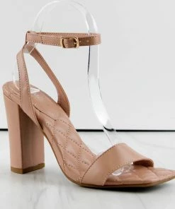 Top Guy Women's Pita 48 Womens Squared Open Toe Block Heel Sandals