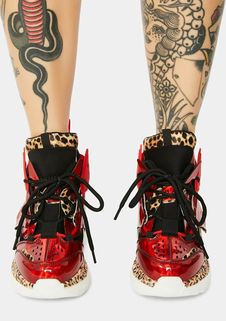 Anthony Wang Raisins 03 Multi Tone Lace Up Wedge Platform Fashion Sneakers Women's 3 Anthony Wang Raisins 03 Multi Tone Lace Up Wedge Platform Fashion Sneakers Women's