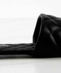 Forever Padded 06 Womens Quilted Single Band Square Toe Slip On Sandals