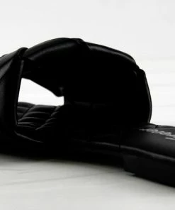 Forever Padded 18 Womens Woven Band Padded Squared Toe Slip On Sandals