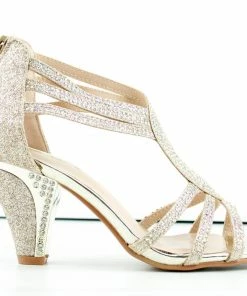 Forever Perform-65 Women's Rhinestone Embellished Heel Sandals 10 Forever Perform-65 Women's Rhinestone Embellished Heel Sandals