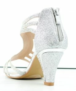 Forever Perform-65 Women's Rhinestone Embellished Heel Sandals 8 Forever Perform-65 Women's Rhinestone Embellished Heel Sandals