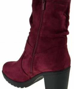 Forever Plus 08 Womens Side Zipper Lace Up Block Heel Ankle Booties