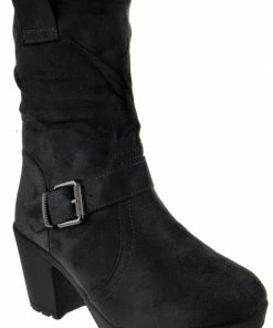 Forever Plus 08 Womens Side Zipper Lace Up Block Heel Ankle Booties