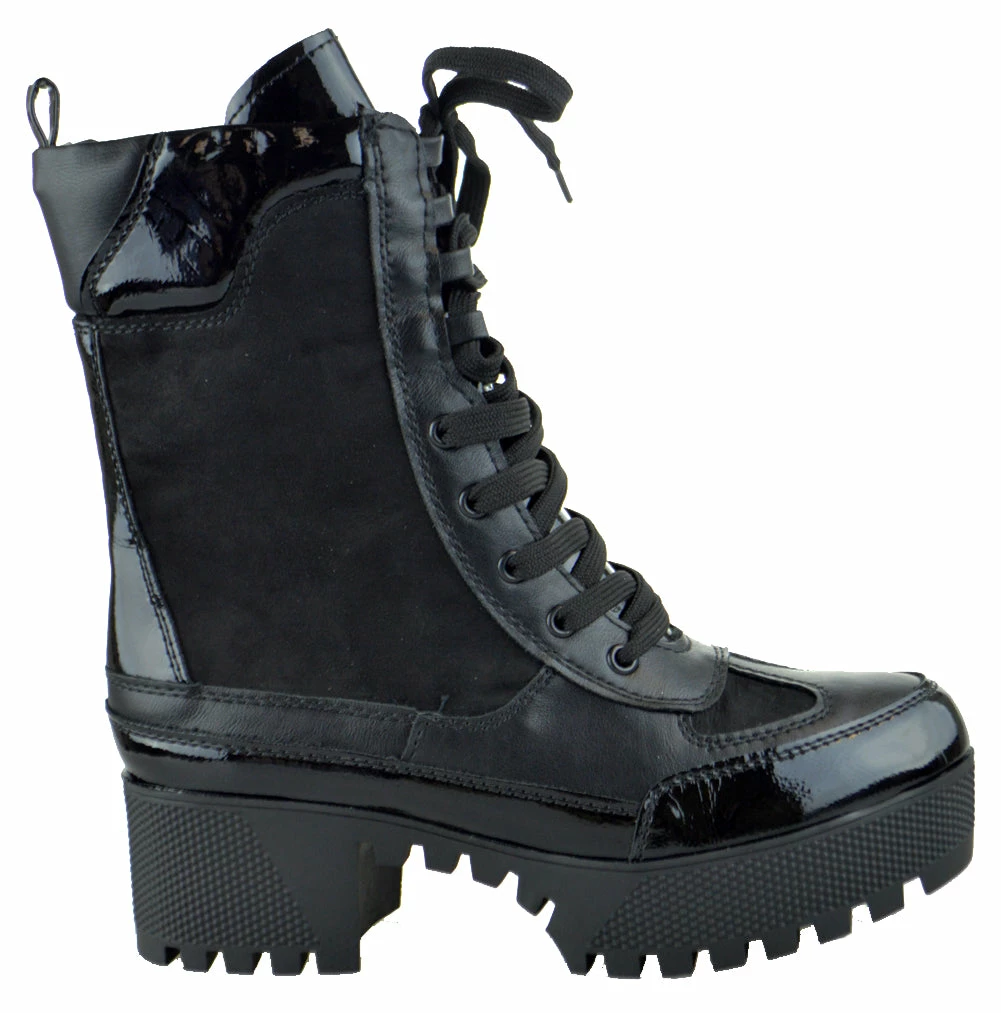 Bamboo Powerful 06s Women's Chunky Heel Combat Boots 16 Bamboo Powerful 06s Women's Chunky Heel Combat Boots