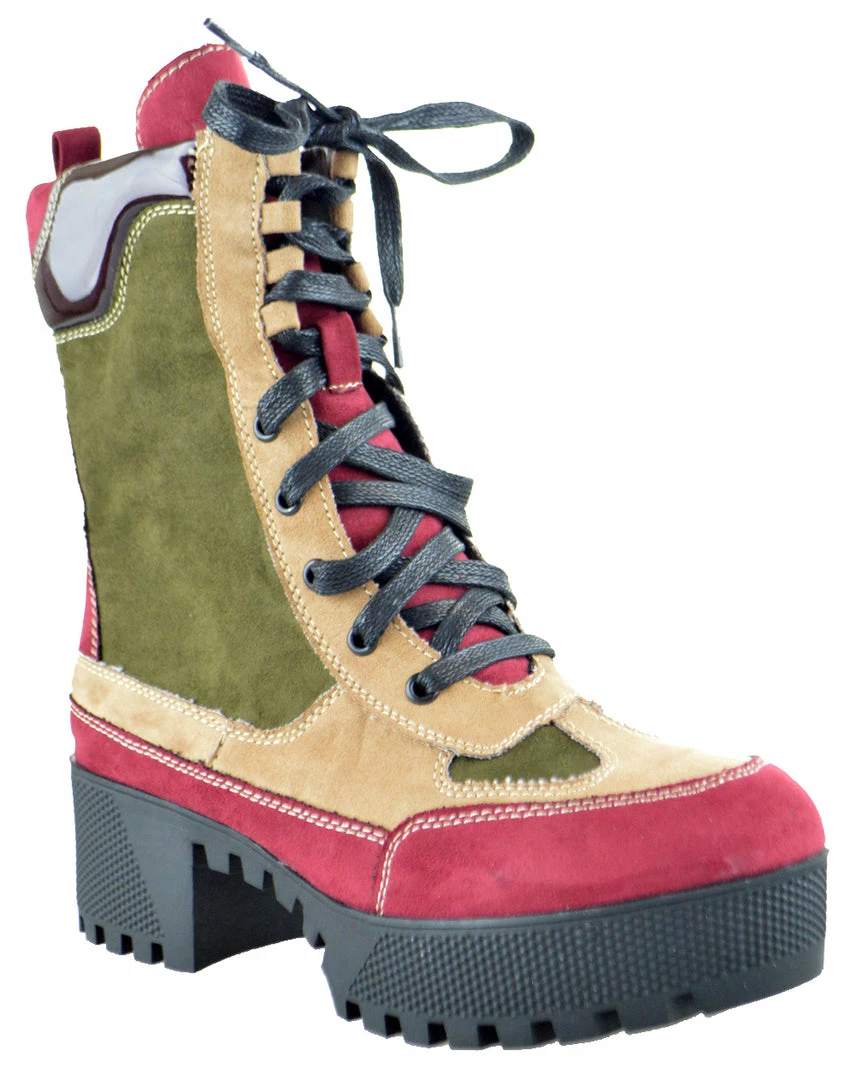 Bamboo Powerful 06s Women's Chunky Heel Combat Boots 14 Bamboo Powerful 06s Women's Chunky Heel Combat Boots