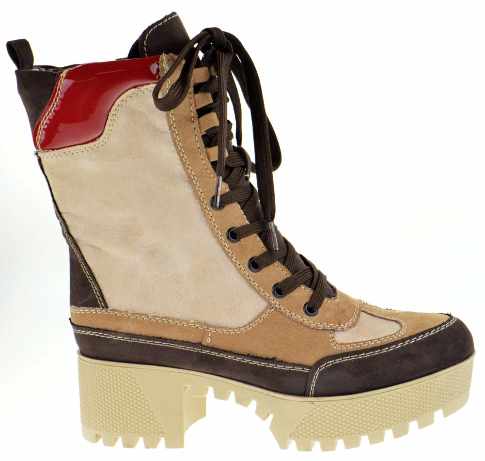 Bamboo Powerful 06s Women's Chunky Heel Combat Boots 5 Bamboo Powerful 06s Women's Chunky Heel Combat Boots