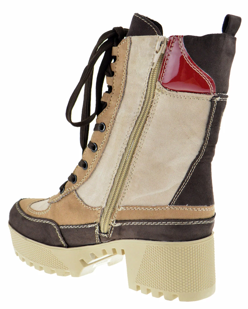 Bamboo Powerful 06s Women's Chunky Heel Combat Boots 6 Bamboo Powerful 06s Women's Chunky Heel Combat Boots