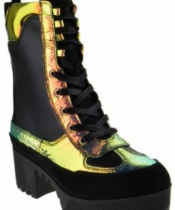 Bamboo Powerful 06s Women's Chunky Heel Combat Boots 30 Bamboo Powerful 06s Women's Chunky Heel Combat Boots