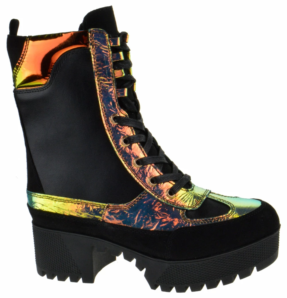 Bamboo Powerful 06s Women's Chunky Heel Combat Boots 11 Bamboo Powerful 06s Women's Chunky Heel Combat Boots