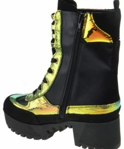 Bamboo Powerful 06s Women's Chunky Heel Combat Boots 32 Bamboo Powerful 06s Women's Chunky Heel Combat Boots