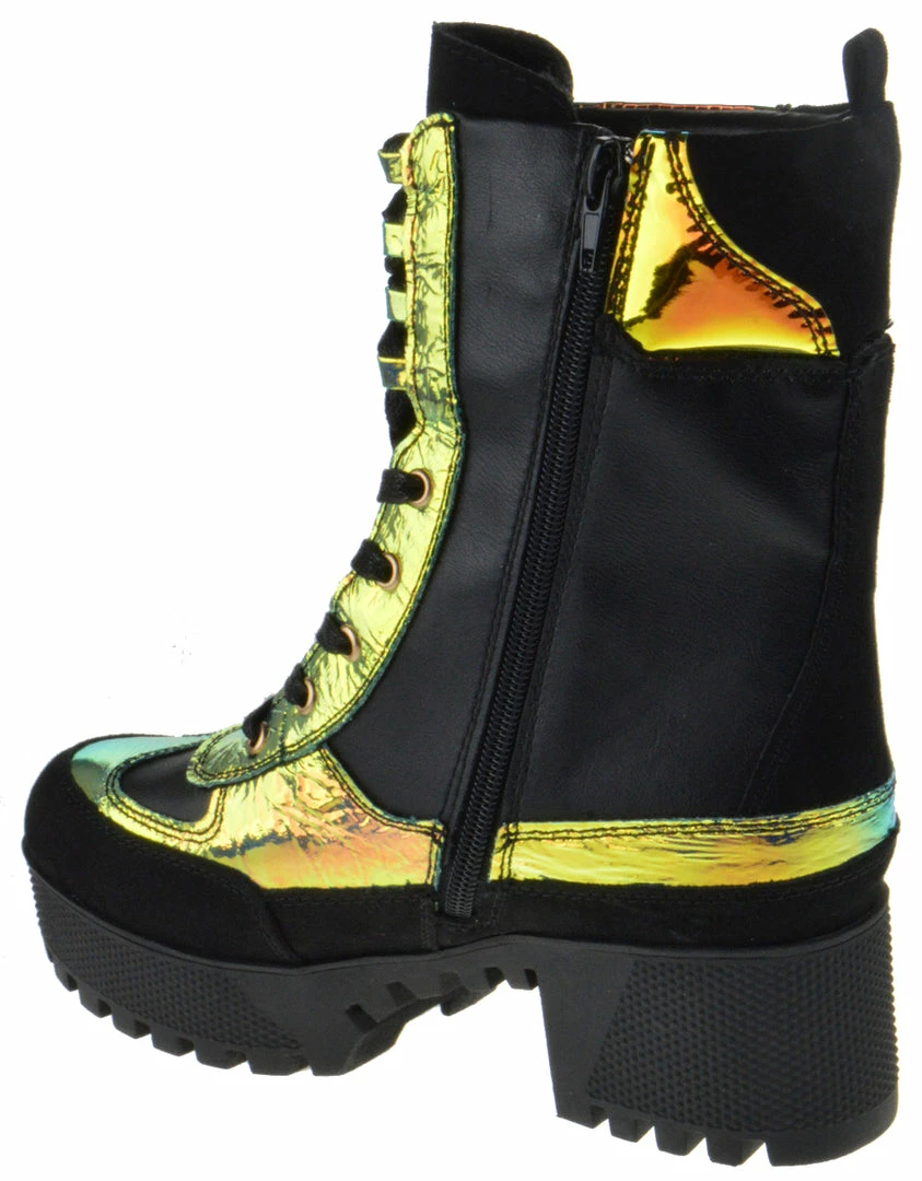 Bamboo Powerful 06s Women's Chunky Heel Combat Boots 12 Bamboo Powerful 06s Women's Chunky Heel Combat Boots