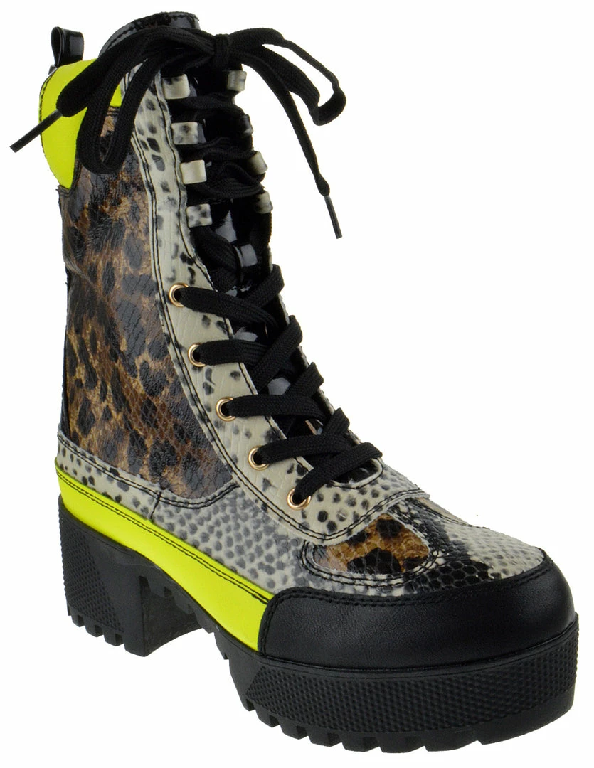 Bamboo Powerful 06s Women's Chunky Heel Combat Boots 18 Bamboo Powerful 06s Women's Chunky Heel Combat Boots