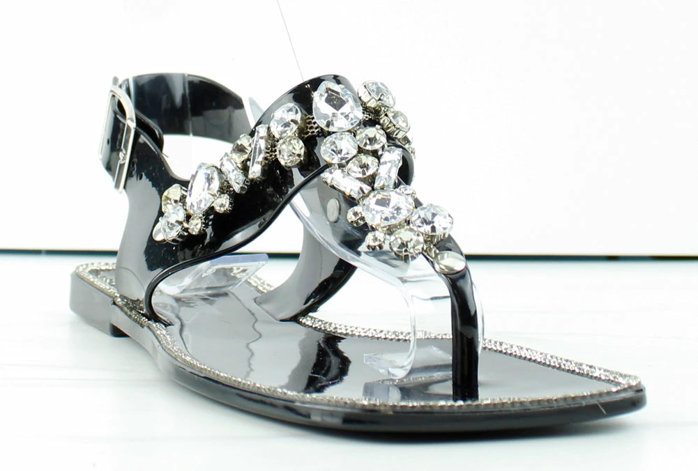 Forever Proceed-10 Womens Sling Back Gem Embellished Thong Sandals Women's 1 Forever Proceed-10 Womens Sling Back Gem Embellished Thong Sandals Women's