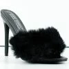 Cape Robin Pryer Womens Faux Fur Stiletto Heel Mule Sandals Women's