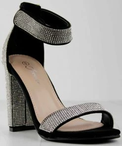 Forever Quality 83 Womens Strappy Ultra Bling Rhinestone Dress Heels