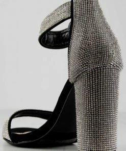 Forever Quality 83 Womens Strappy Ultra Bling Rhinestone Dress Heels