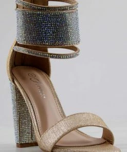 Forever Women's Pumps Quality 84 Womens Strappy Ultra Bling Rhinestone Dress Heel