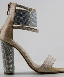 Forever Women's Pumps Quality 84 Womens Strappy Ultra Bling Rhinestone Dress Heel