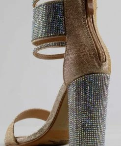 Forever Women's Pumps Quality 84 Womens Strappy Ultra Bling Rhinestone Dress Heel