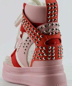 Anthony Wang Women's Quince 03 Womens Stud/Rhinestone High Top Platform Fashion Sneakers 13 Anthony Wang Women's Quince 03 Womens Stud/Rhinestone High Top Platform Fashion Sneakers