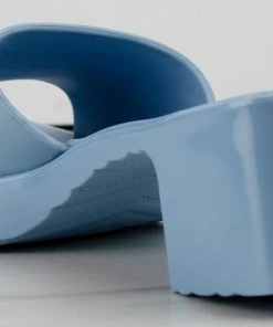 Lemonade Rhea Women's Patent Slip On Chunky Low Heeled Sandals