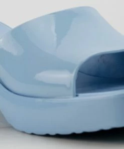 Lemonade Rhea Women's Patent Slip On Chunky Low Heeled Sandals