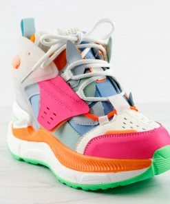 Anthony Wang Raisins 03 Multi Tone Lace Up Wedge Platform Fashion Sneakers Women's