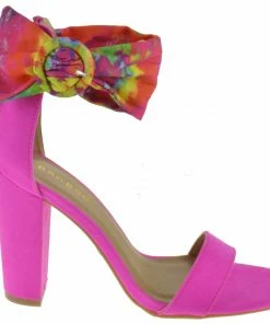 Bamboo Rave 05 Womens Floral Chunky Heel Dress Sandals