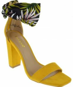 Bamboo Rave 05 Womens Floral Chunky Heel Dress Sandals