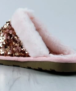 Forever Real-26 Womens Slip On Sequin Slide Slippers Women's