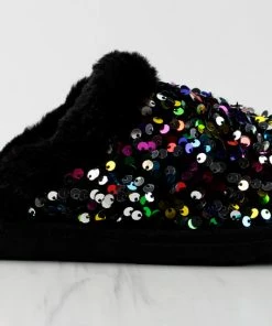 Forever Real-26 Womens Slip On Sequin Slide Slippers Women's
