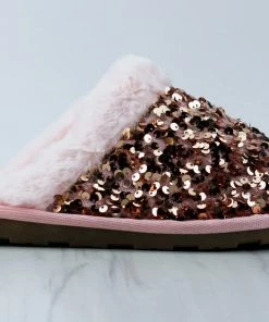 Forever Real-26 Womens Slip On Sequin Slide Slippers Women's