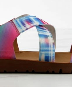 Forever Reform 53 Womens Criss Cross Elastic Strap Flat Sandals Women's