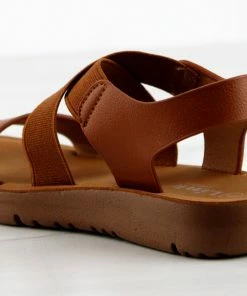 Link Reform 53K Little Girls Criss Cross Elastic Strap Flat Sandals