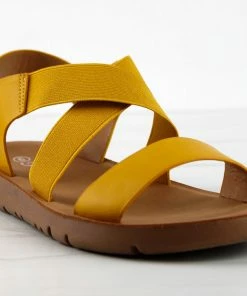 Forever Reform 53 Womens Criss Cross Elastic Strap Flat Sandals Women's