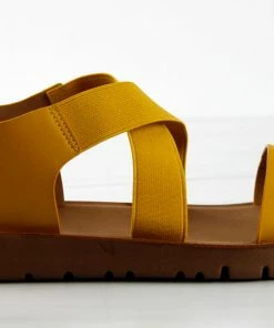 Forever Reform 53 Womens Criss Cross Elastic Strap Flat Sandals Women's