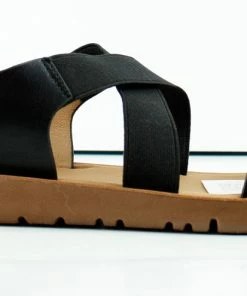 Forever Reform 53 Womens Criss Cross Elastic Strap Flat Sandals Women's