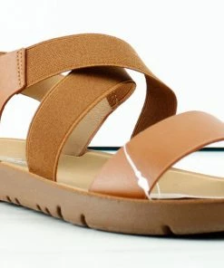 Forever Reform 53 Womens Criss Cross Elastic Strap Flat Sandals Women's