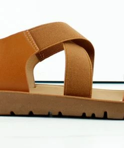 Forever Reform 53 Womens Criss Cross Elastic Strap Flat Sandals Women's