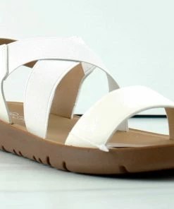 Forever Reform 53 Womens Criss Cross Elastic Strap Flat Sandals Women's