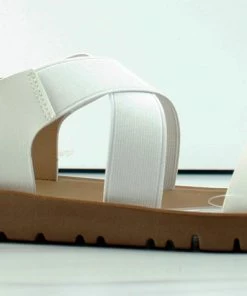 Forever Reform 53 Womens Criss Cross Elastic Strap Flat Sandals Women's